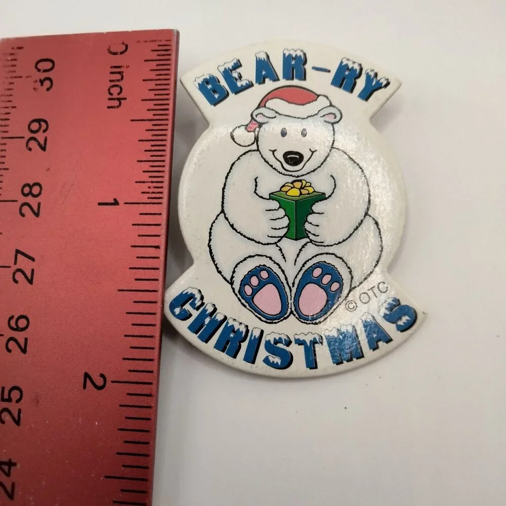 Bear ry Christmas Polar Bear Pin Badge